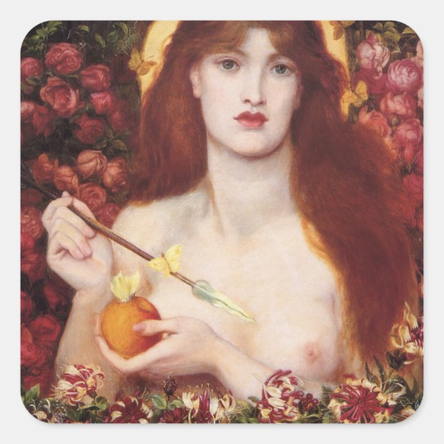 Sticker Carré Vénus Verticordia (par Dante Gabriel Rossetti) (Devant)