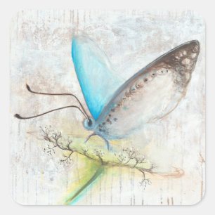 Sticker Carré Verdes bleu