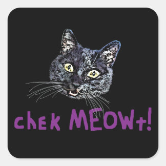 Sticker Carré Vérifier MEOWt