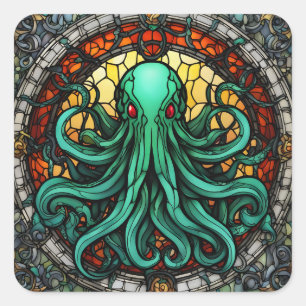 Sticker Carré Verre Cthulhu