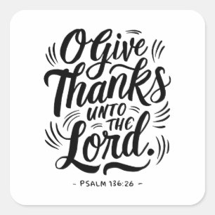 Sticker Carré Verset biblique du jour de Thanksgiving : Psaume 1