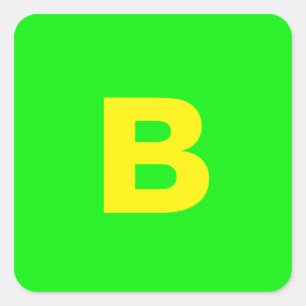 Sticker Carré Vert néon Elegant Couleur Jaune Mode tendance