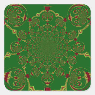 Sticker Carré Vert vintage