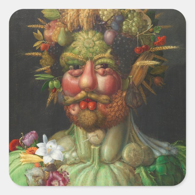 Sticker Carré Vertumnus c. 1591 par Giuseppe Arcimboldo (Devant)