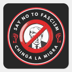 Sticker Carré Veste en jean anti-fasciste
