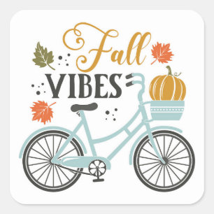 Sticker Carré Vibes Automatiques À Vélo