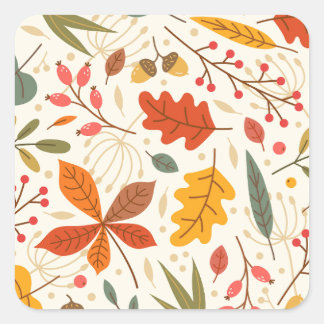 Sticker Carré Vibes d'automne