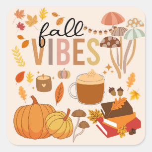 Sticker Carré Vibes d'automne