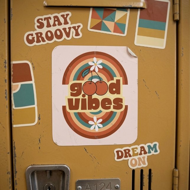 Sticker Carré Vibes de bonne humeur (Créateur téléchargé)