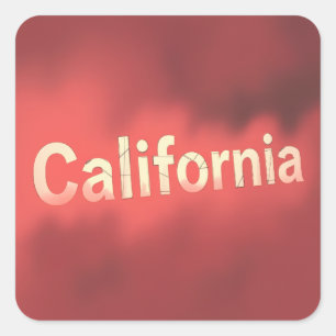 Sticker Carré Vibes de rêve californien