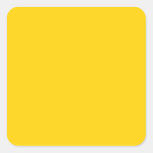 Sticker Carré Vibrant Jaune clair Personnalisable Couleur solide
