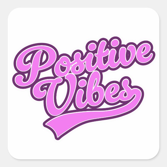 Sticker Carré Vibrations Positives (Devant)