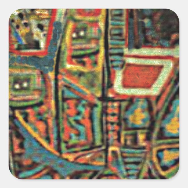 Sticker Carré Vibrer toute la journée (Devant)