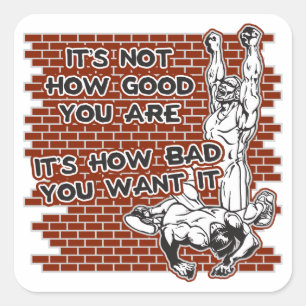 Sticker Carré Victoire de lutte