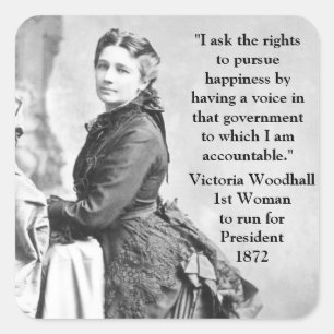 Sticker Carré victoria Woodhull 1ère candidate à la président