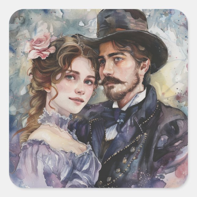 Sticker Carré Victorian Couple (Devant)