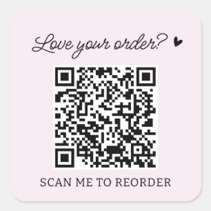 Sticker Carré Vider l'analyse de code QR personnalisée pour réor
