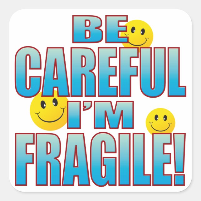 Sticker Carré Vie fragile B (Devant)