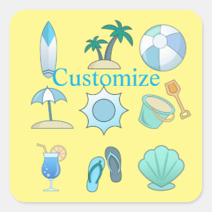 Sticker Carré Vie sur la plage Thunder_Cove