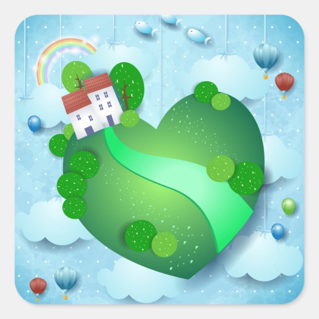 Sticker Carré Vie verte (Devant)