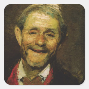 Sticker Carré Vieil homme riant, 1881
