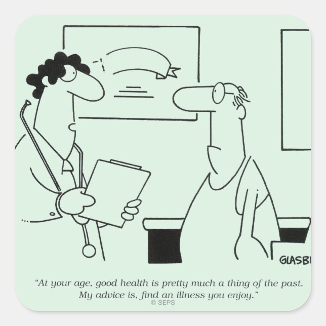 Sticker Carré Vieillir (Devant)