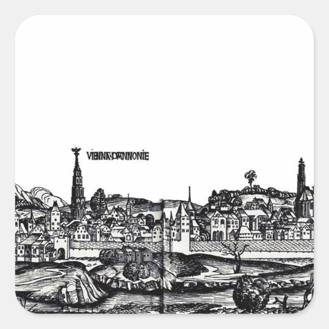 Sticker Carré Vienne capitale de l'Autriche  (Devant)