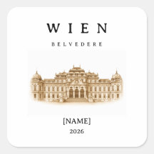Vienne personnalisée Belvedere | Nom & Année