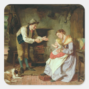 Sticker Carré Viens à papa