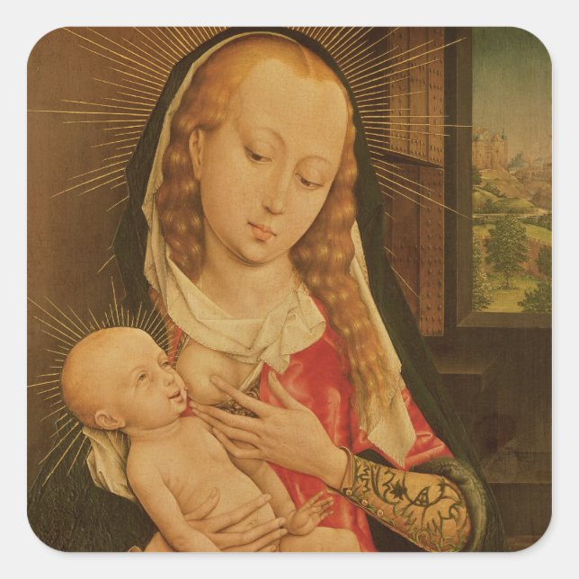 Sticker Carré Vierge et enfant 2 (Devant)