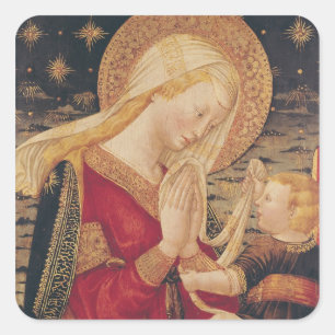 Sticker Carré Vierge et enfant 2
