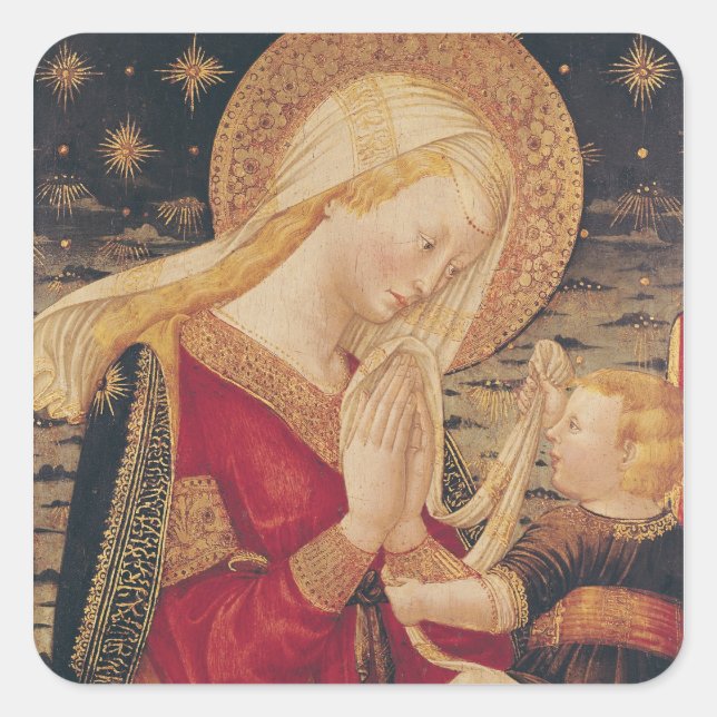 Sticker Carré Vierge et enfant 2 (Devant)