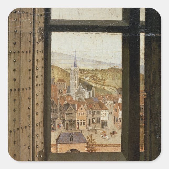 Sticker Carré Vierge et enfant avant un feu, c.1440 2 (Devant)