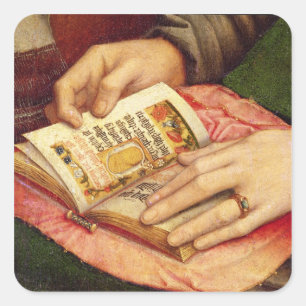 Sticker Carré Vierge et enfant avec des saints