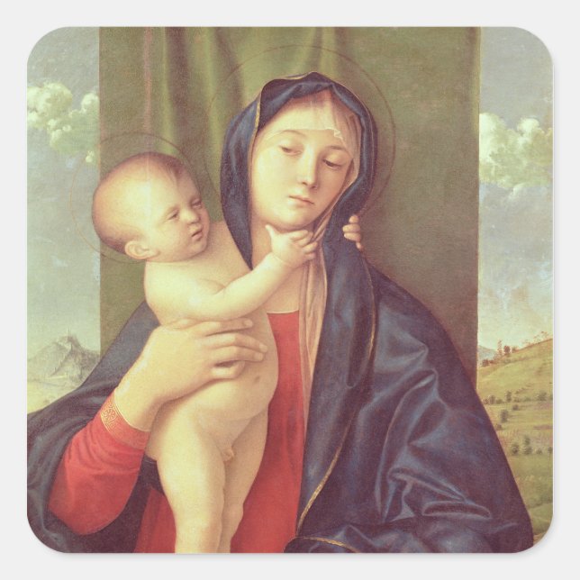 Sticker Carré Vierge et enfant, ch.1487 (Devant)