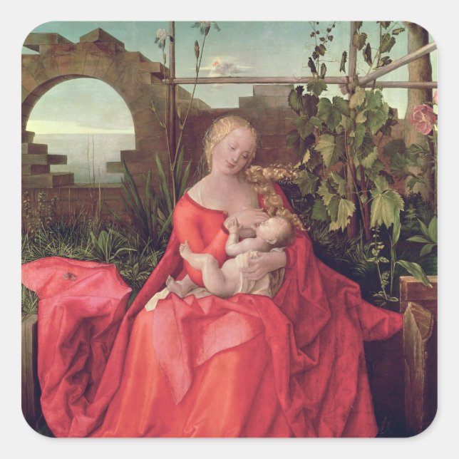 Sticker Carré Vierge et enfant 'Vierge à l'Iris', 1508 (Devant)