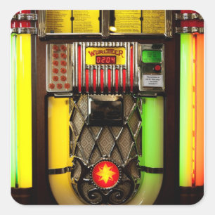 Sticker Carré Vieux Jukebox