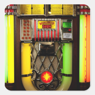 Sticker Carré Vieux Jukebox