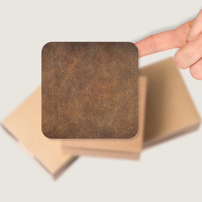Sticker Carré Vieux Monde Faux Leather (Créateur téléchargé)