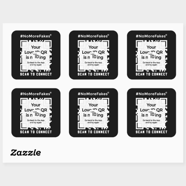 Sticker Carré Vignette BLACK - QR - PURE Collection (Feuille)