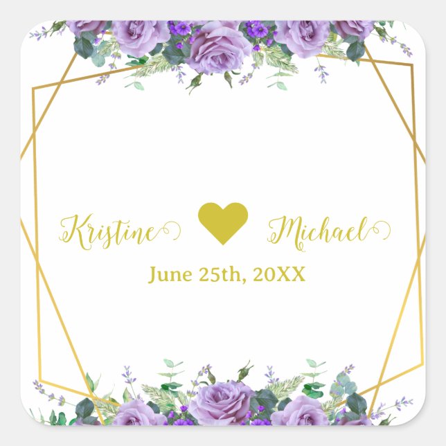 Sticker Carré Vignoble magnifique Lilac et Lavender (Devant)