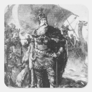 Sticker Carré Viking Warrior