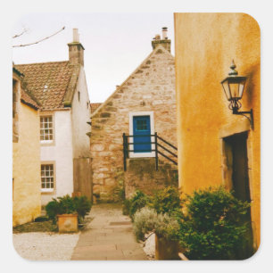 Sticker Carré Village de Culross, Fife, Écosse