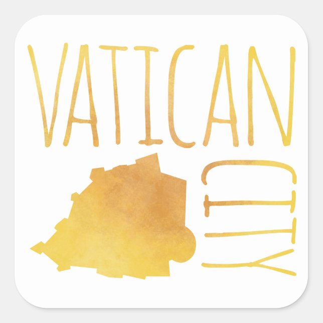 Sticker Carré Ville du Vatican (Devant)