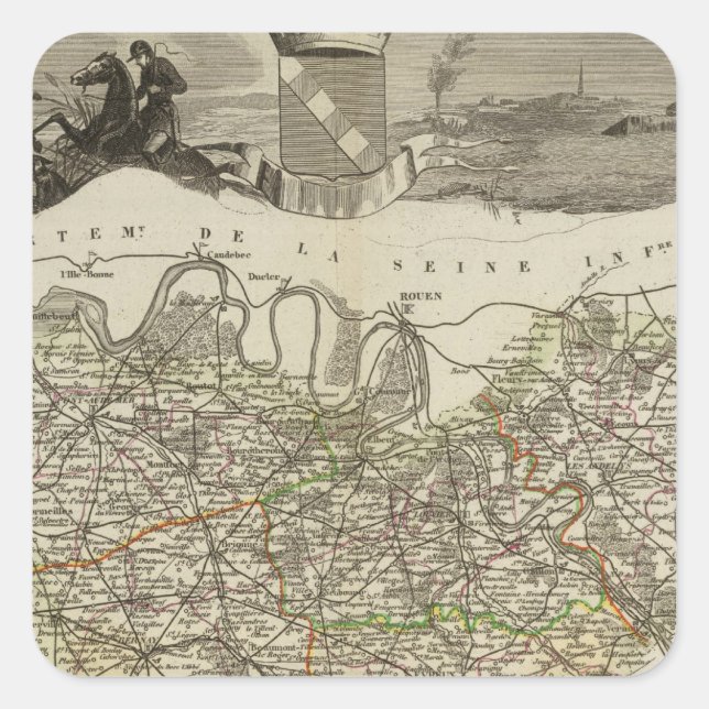 Sticker Carré Ville et villes (Devant)