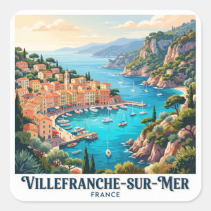 Sticker Carré Villefranche-sur-Mer France