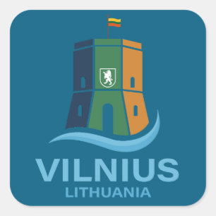 Sticker Carré Vilnius Lituanie