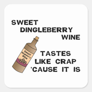 Sticker Carré Vin Dingleberry
