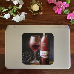 Sticker Carré Vin rouge