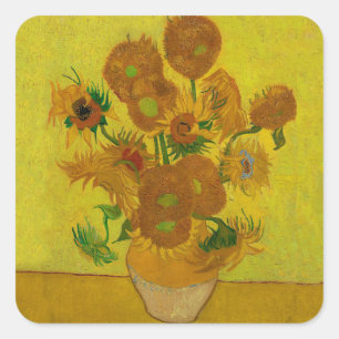 Sticker Carré Vincent Van Gogh 15 Peinture de tournesols